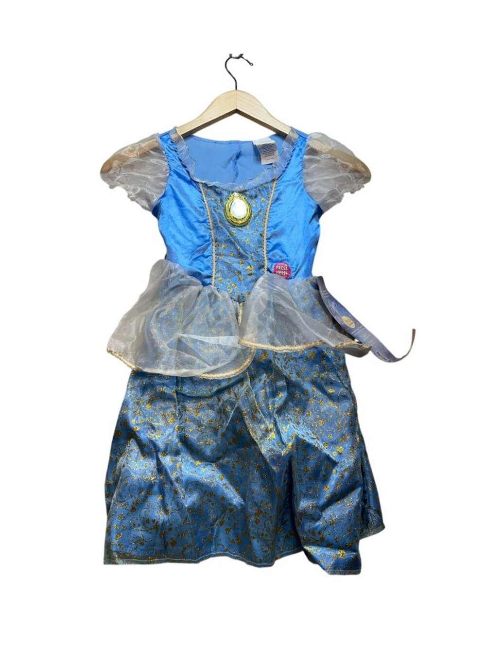 NWT Disney Princess Cinderella Fantasy Musical Dress Costume Size 4-6X Blue